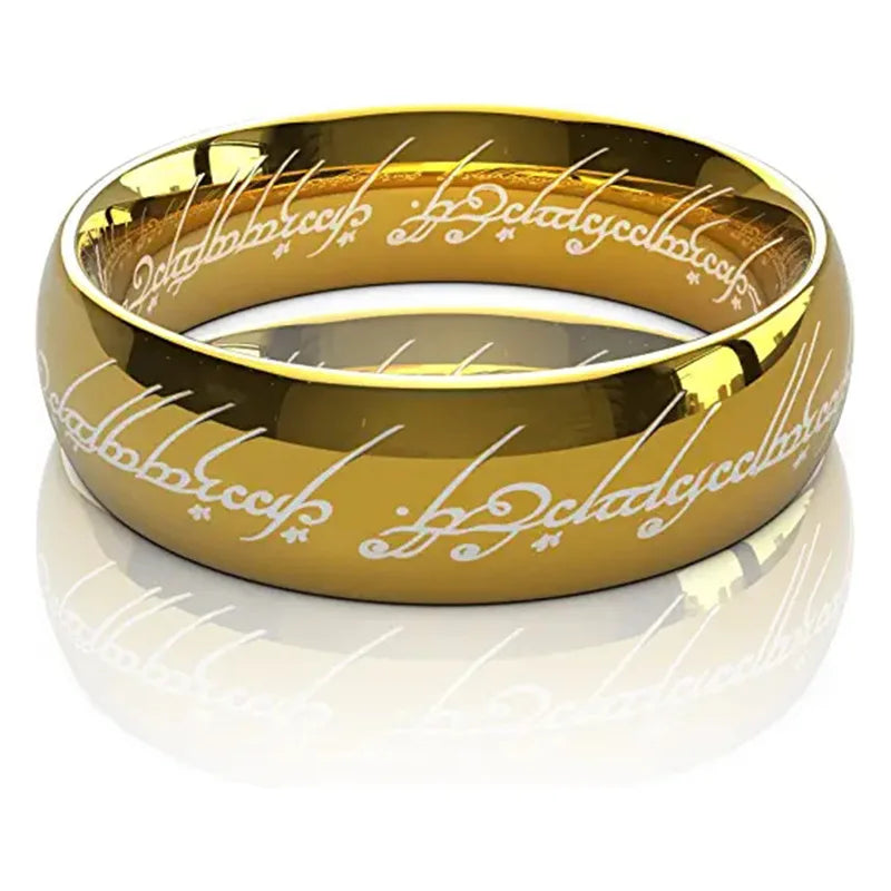 Men Stainless Steel Laser Engraving Exquisite Ring