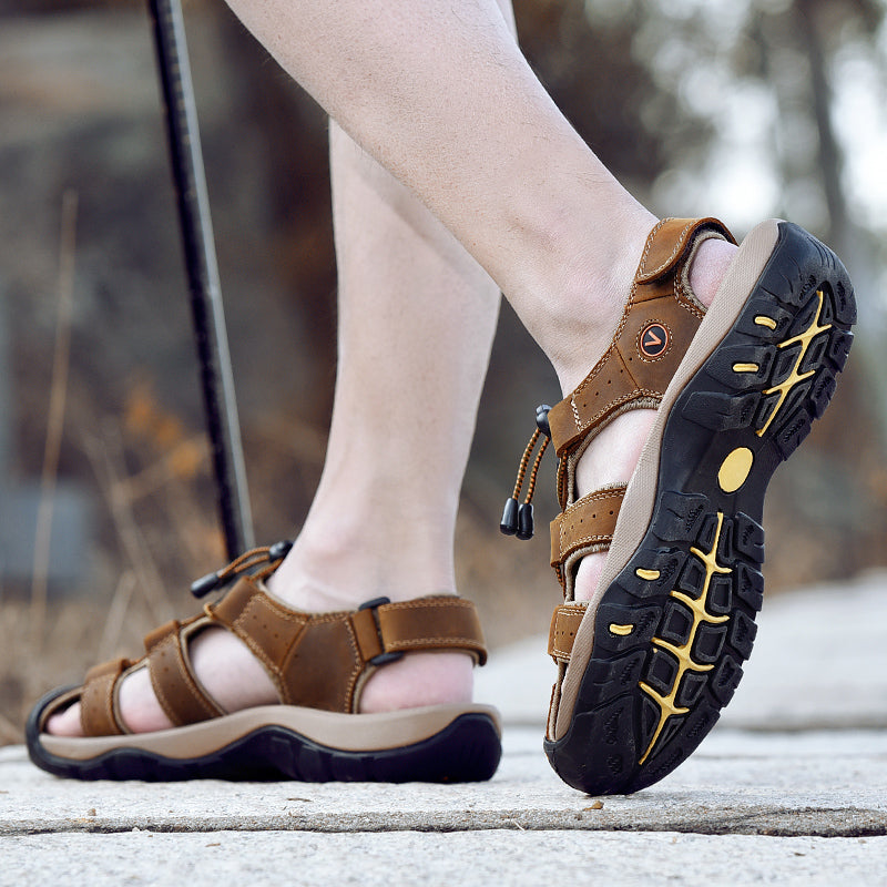 Men Summer Genuine Leather Sandals