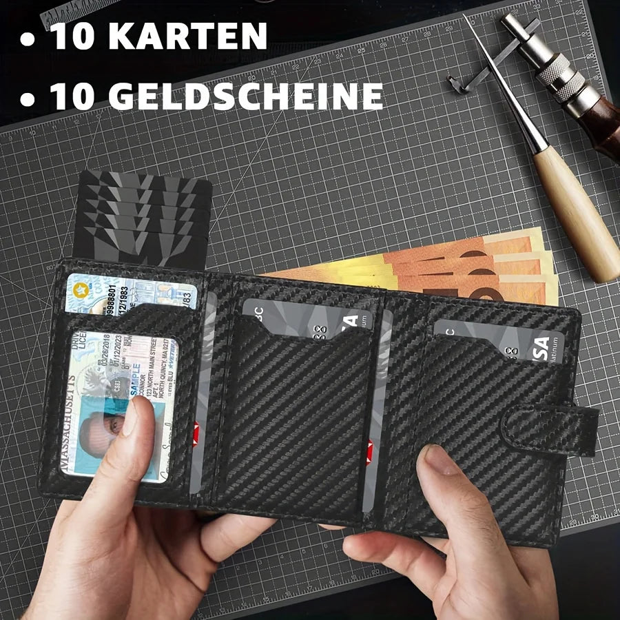 Slim RFID Protection Wallet with Coin Pocket for Men