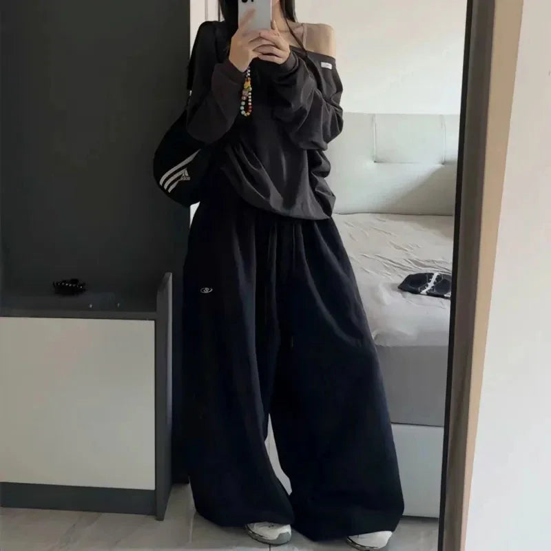 Women Retro Hip Hop Oversized Casual Sweatpants