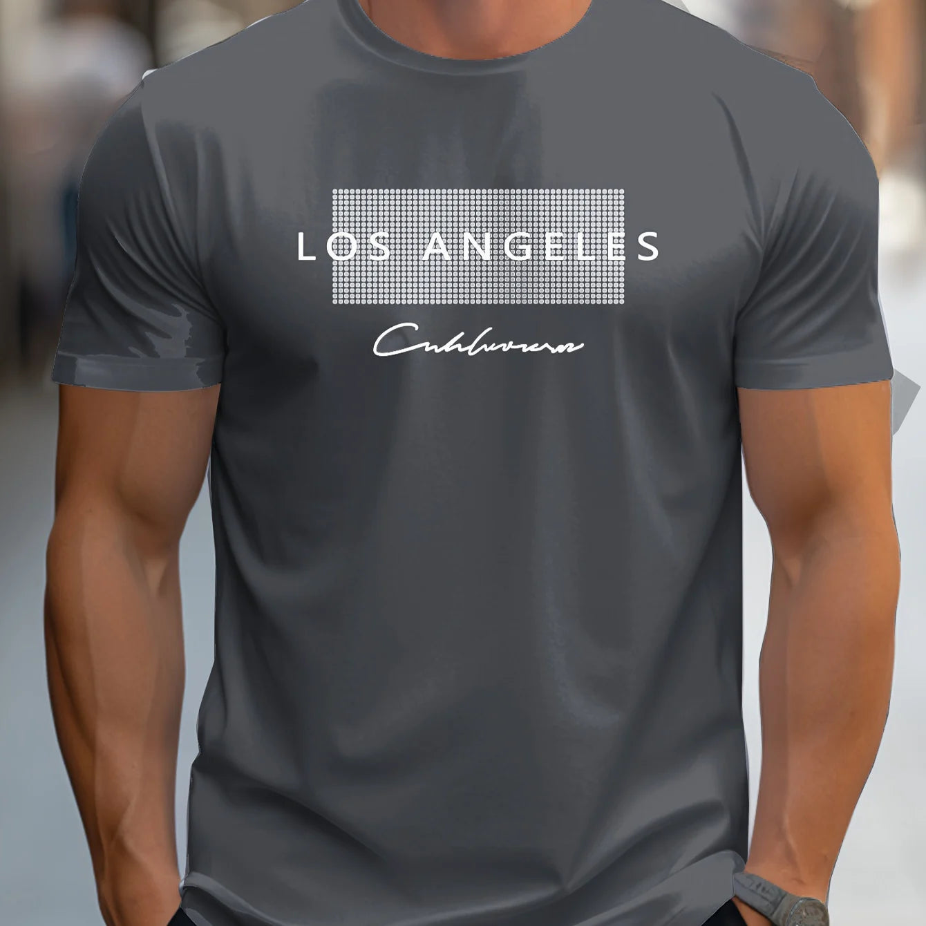 Men Los Angeles Graphic Oversized T Shirt