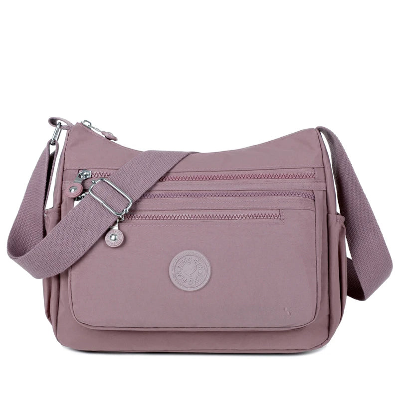 Waterproof Nylon Crossbody Messenger Shoulder Bag for Women