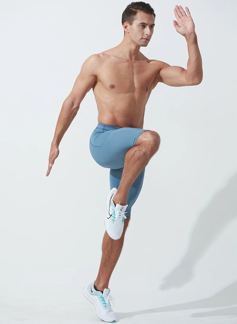 Men Quick Dry Compression Gym Shorts Leggings