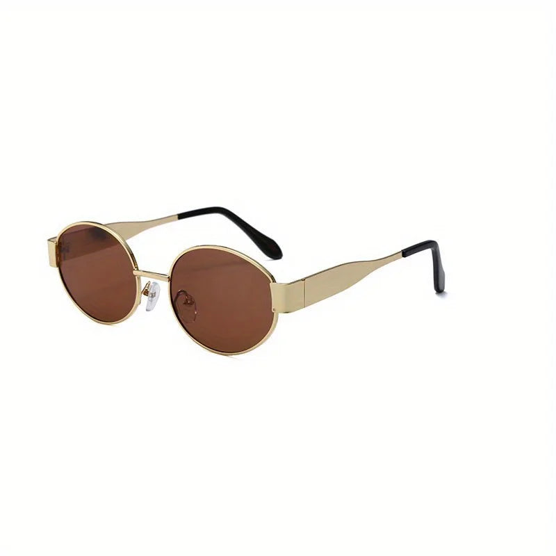 Women Oval Metal Frame Classic Fashion Sunglasses