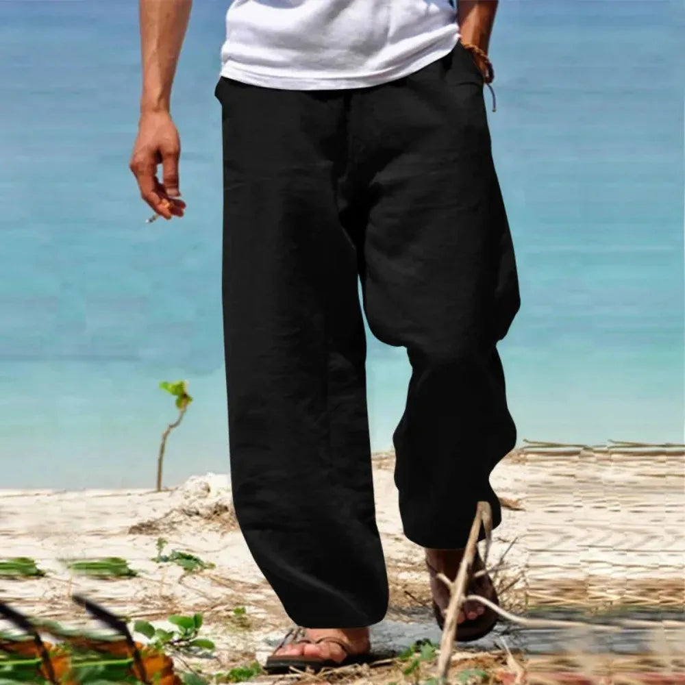 Men Breathable Loose Fit Beach Pants