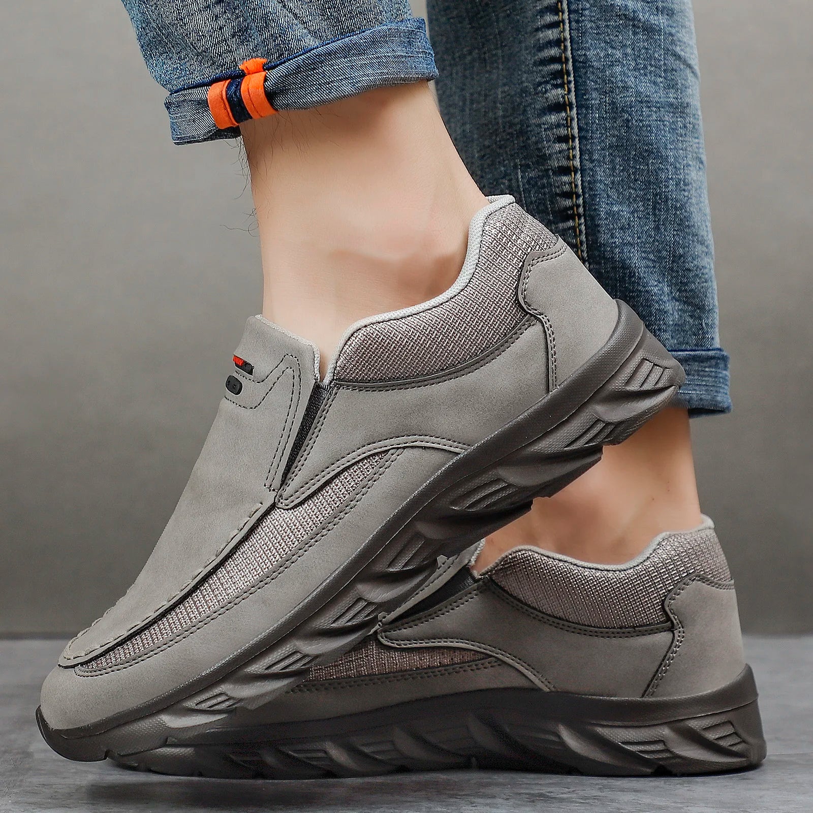Men Leather Casual Shoes Breathable Loafers