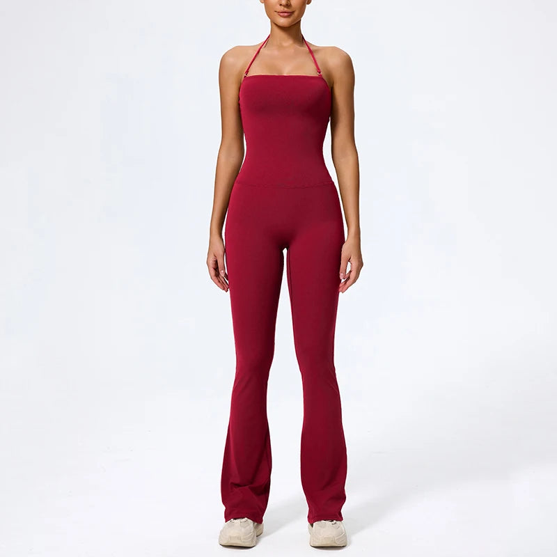 Women Sleeveless Yoga Jumpsuit Fitness Sports Bodysuit