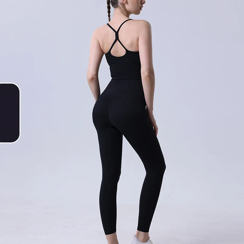 Women 2 Piece Sports Bra and Leggings Fitness Bodysuit