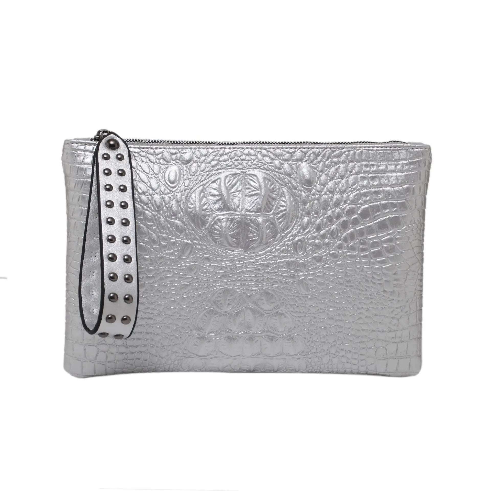PU Leather Envelope Clutch Wristlet Bag for Women
