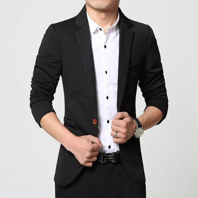 Men Slim Fit Blazer Suit Jacket