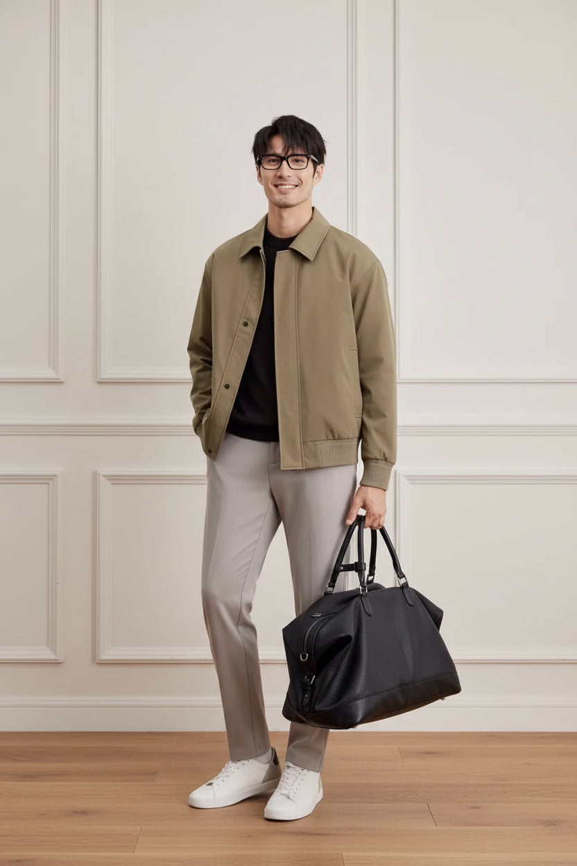 Men Administrative Collar Casual Jacket