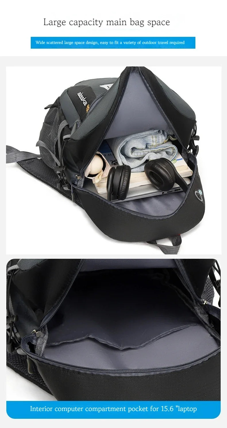 Waterproof Outdoor Travel Hiking Backpack for Men
