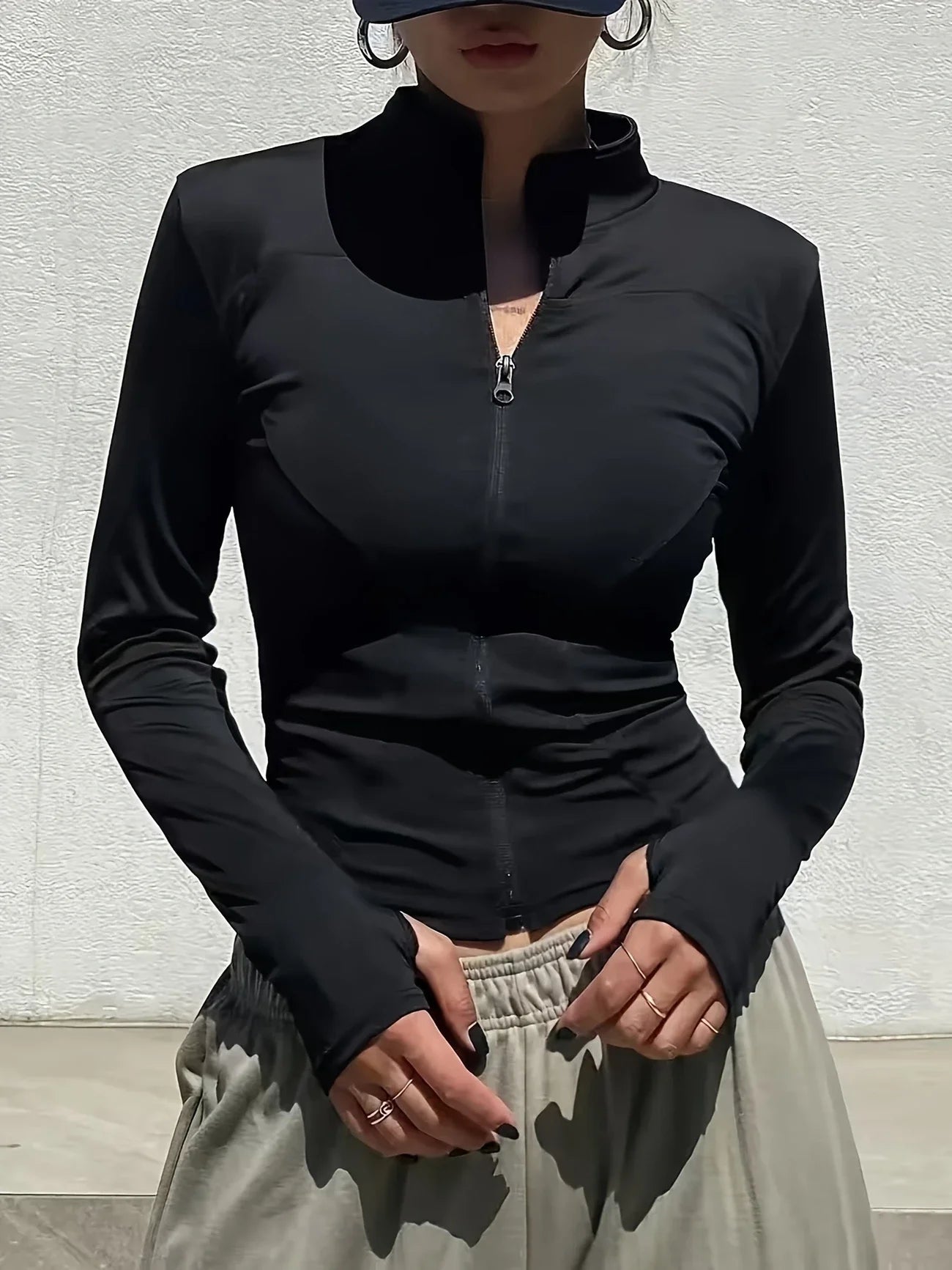 Women Quick Dry Pilates Sweatshirt Gym Workout Running Activewear