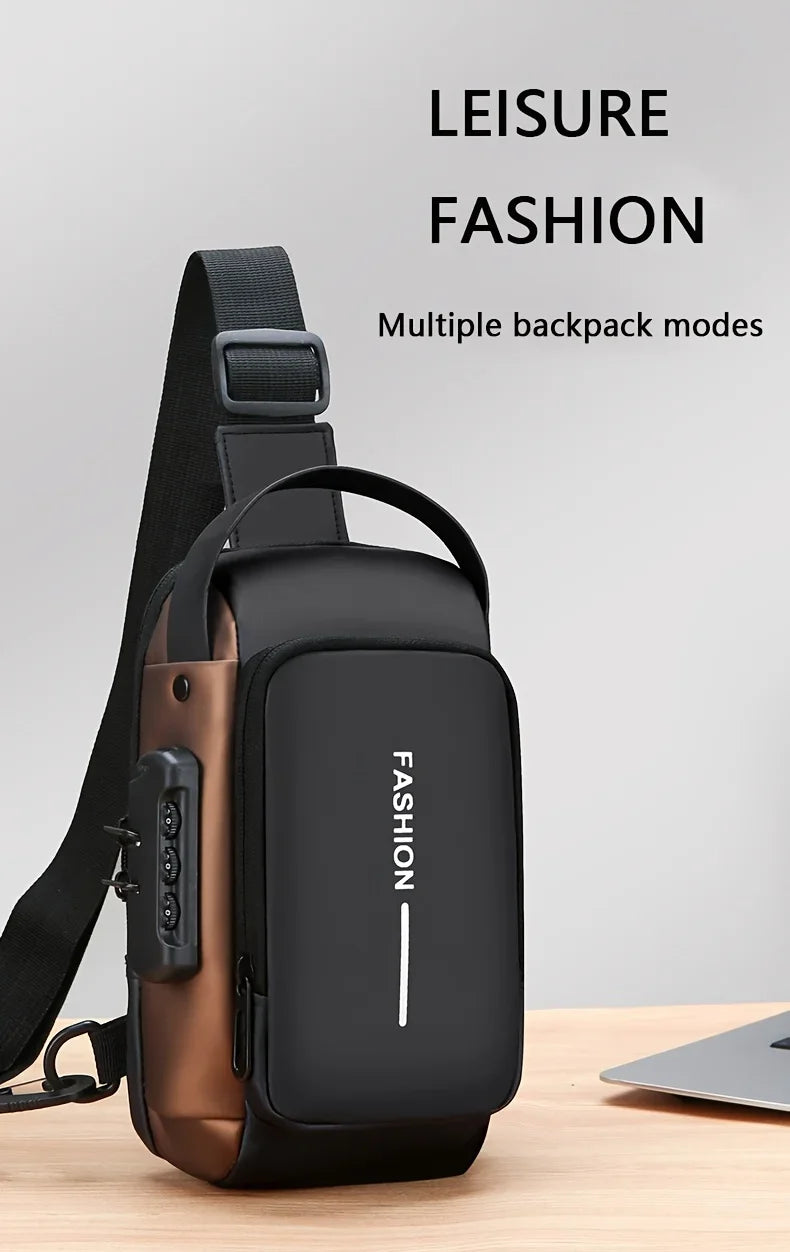 Oxford Fabric Sling Crossbody Chest Bag for Men