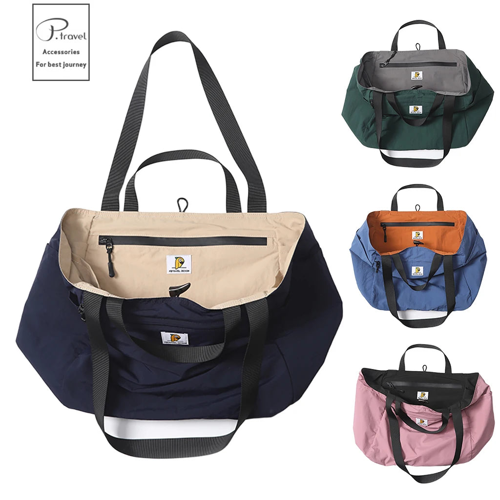 Large Capacity Reversible Foldable Travel Tote Duffle Bag for Men