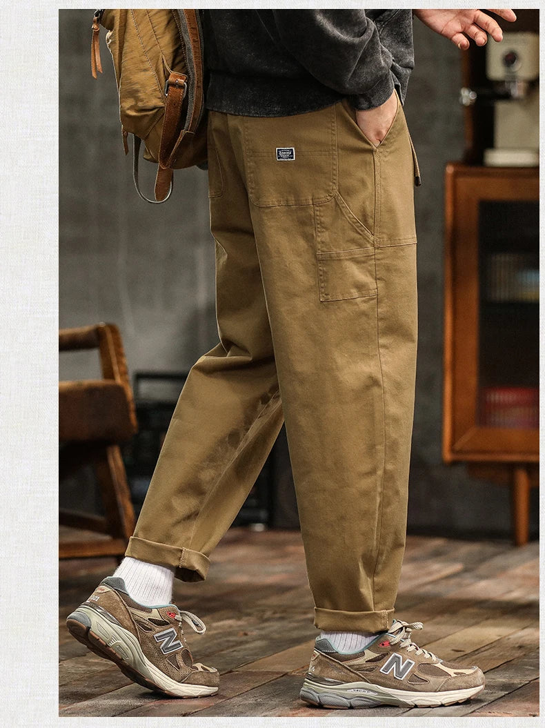 Loose Cargo Pants American Vintage Style