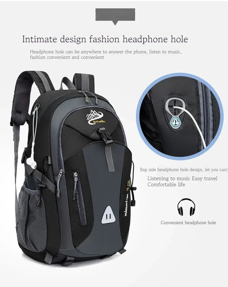 Waterproof Outdoor Travel Hiking Backpack for Men