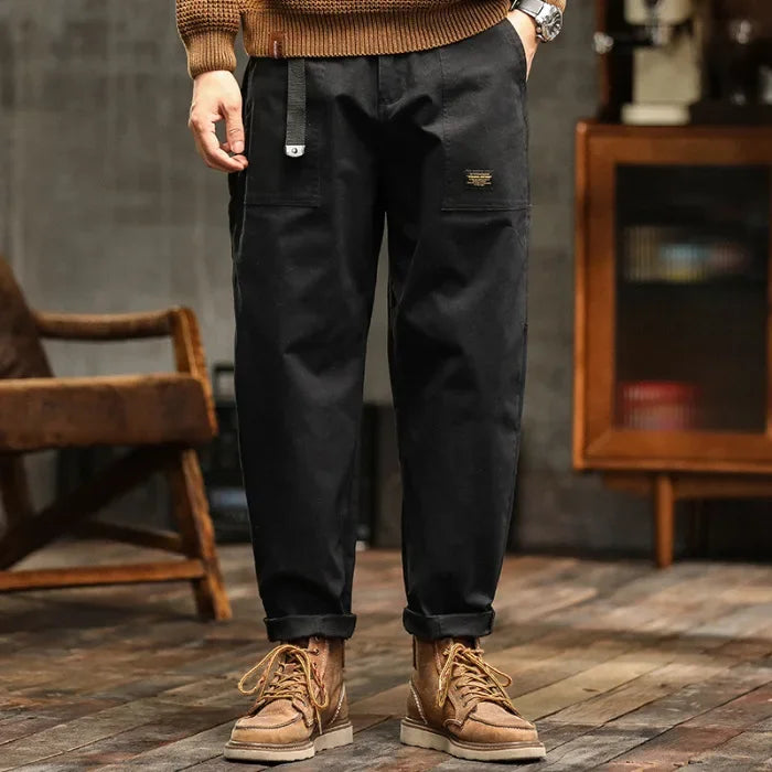 Loose Cargo Pants American Vintage Style