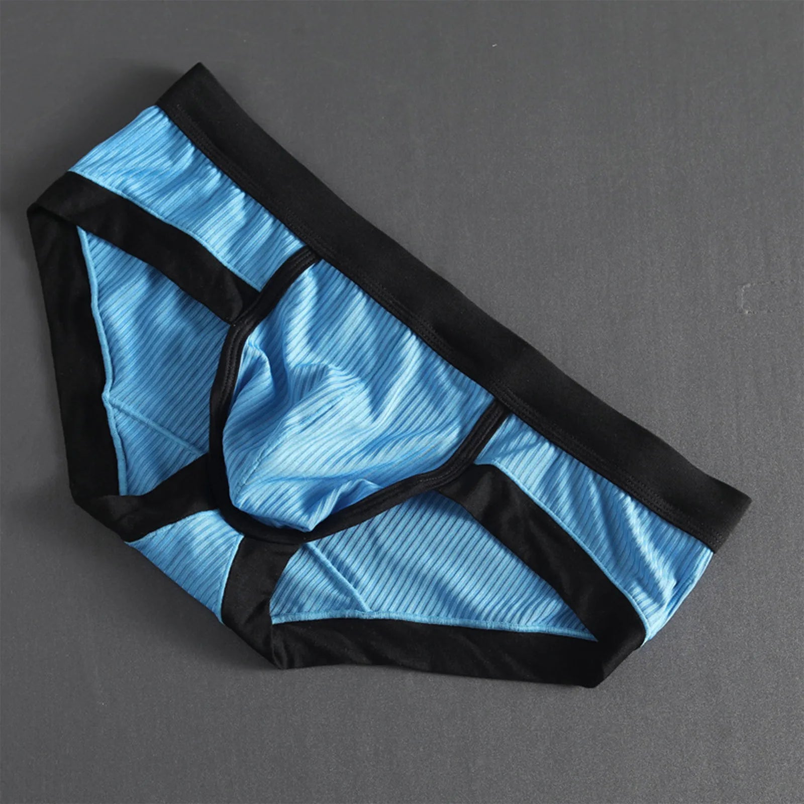 Low Waist Breathable Striped Underwear Briefs for Men
