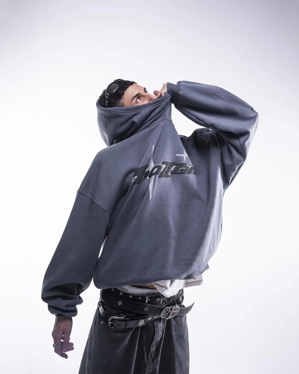 Men Retro Gothic Oversized Hoodie Sweatshirt