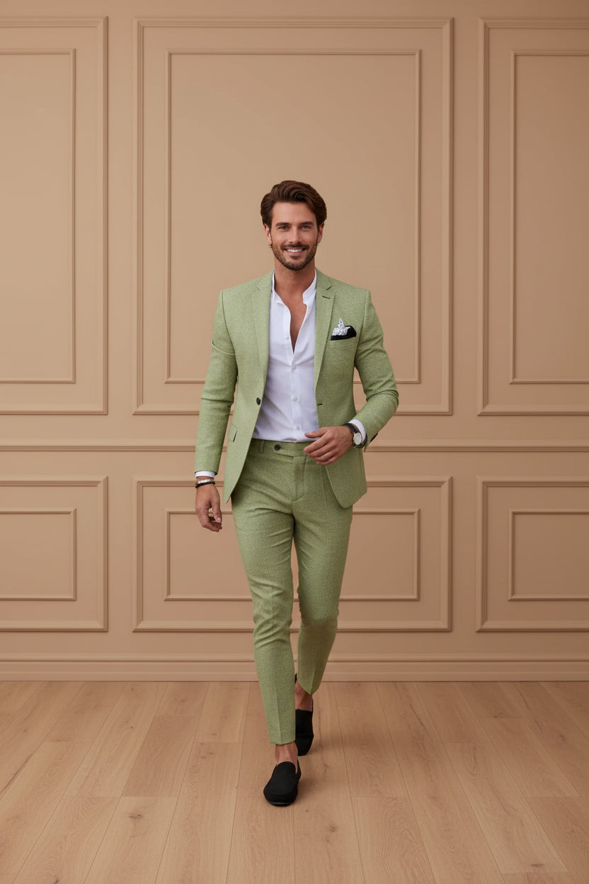 Men Elegant 2 Piece Suit Set