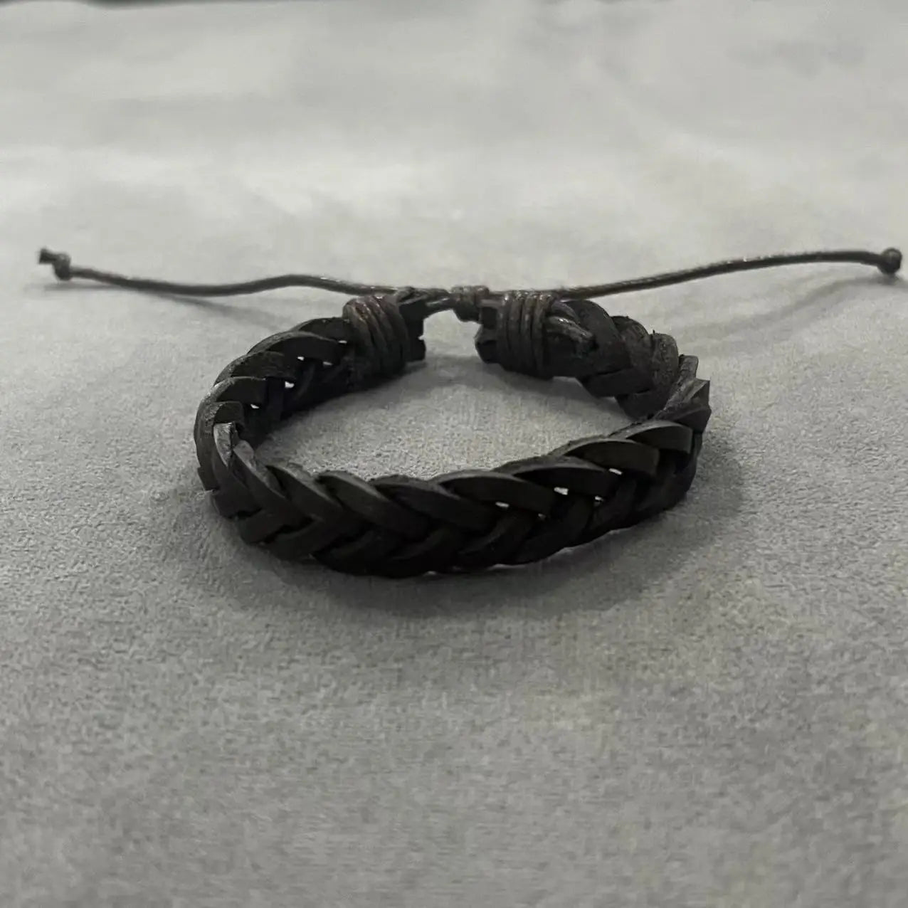 Men Braided Rustic Leather Bracelet