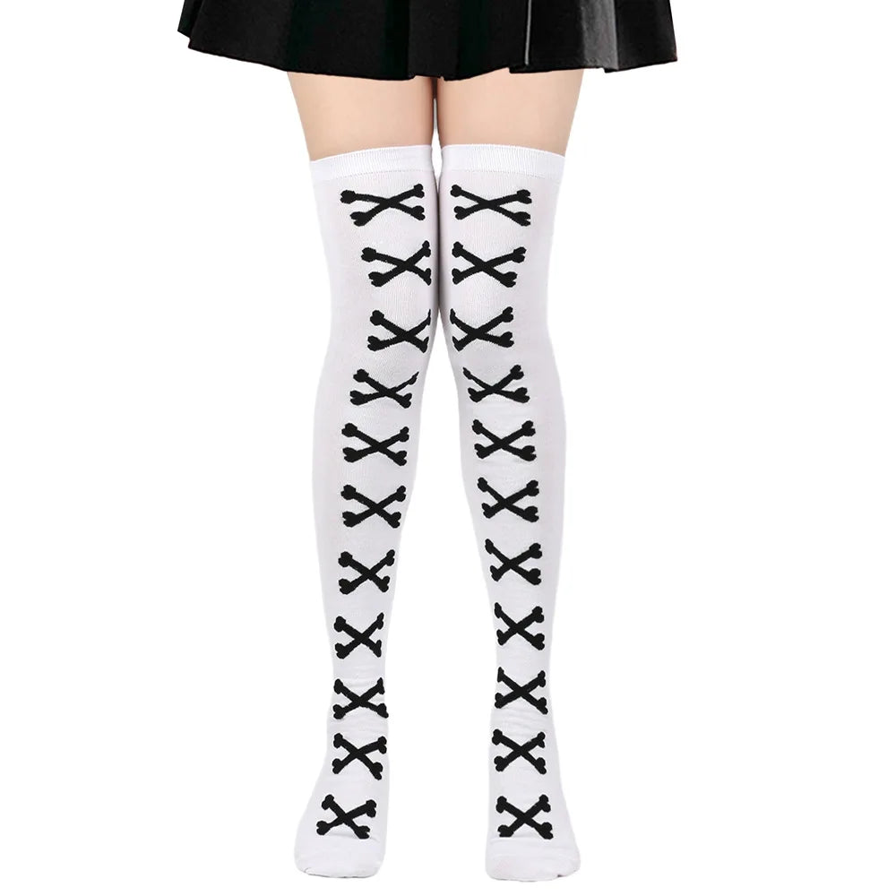 Opaque Thigh High Stockings for Women