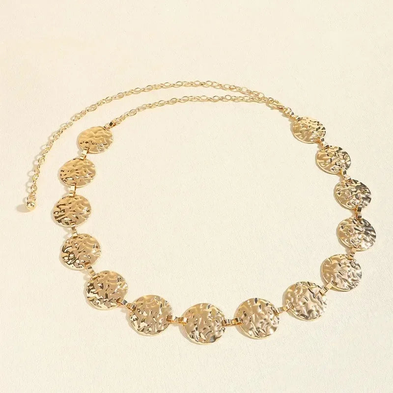 Women Thin Metal Waist Chain Fashion Accessory