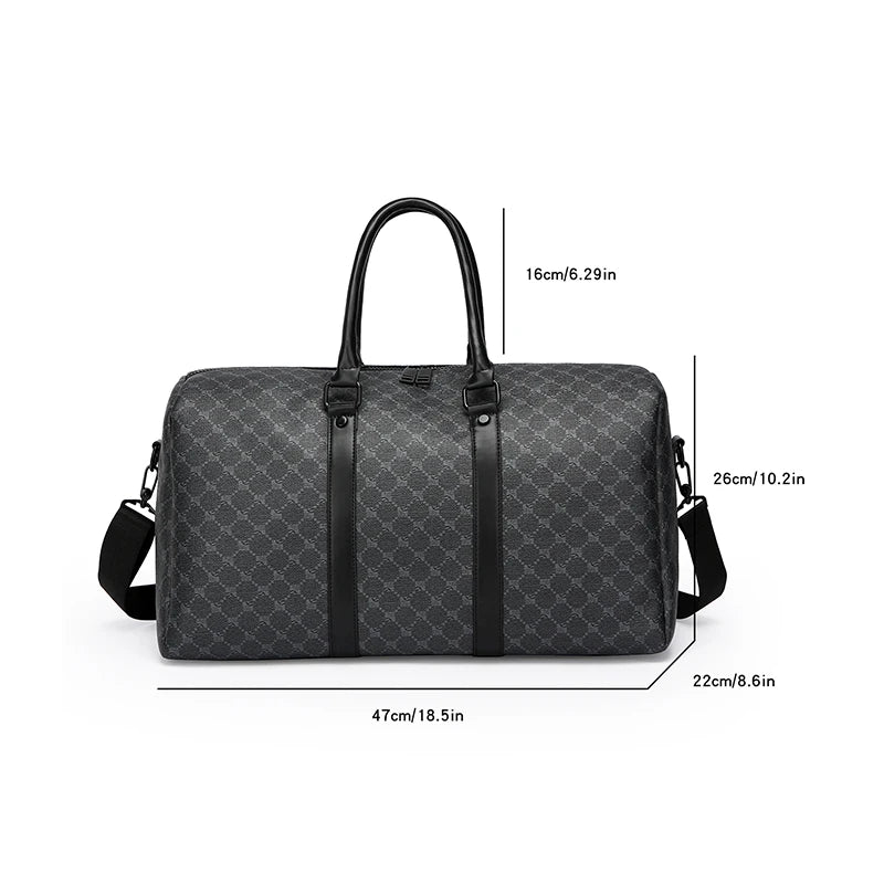 Large Capacity Black Business Travel Shoulder Bag for Men