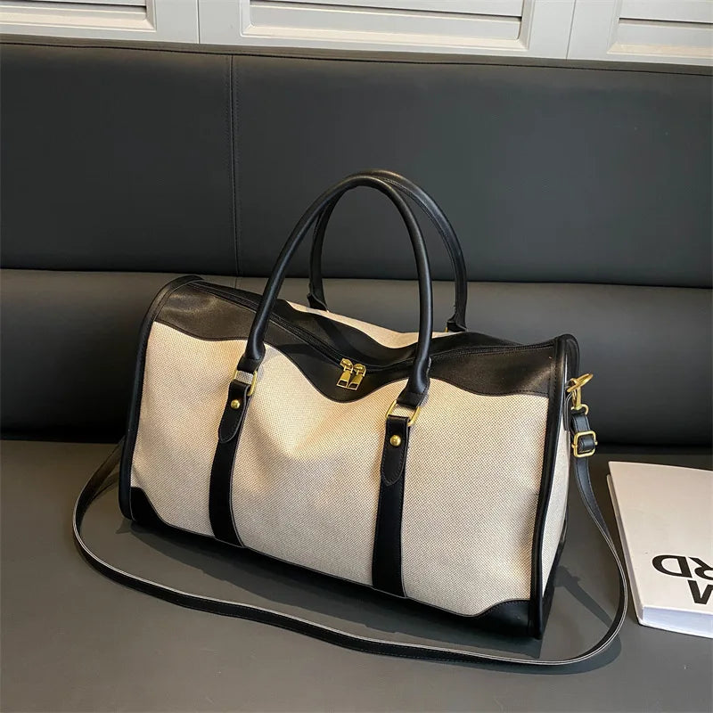 Large Capacity Canvas Travel Tote Bag for Women