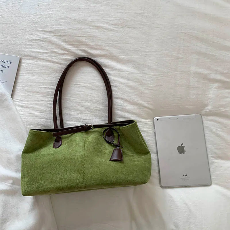 Retro PU Leather Underarm Tote Bag for Women