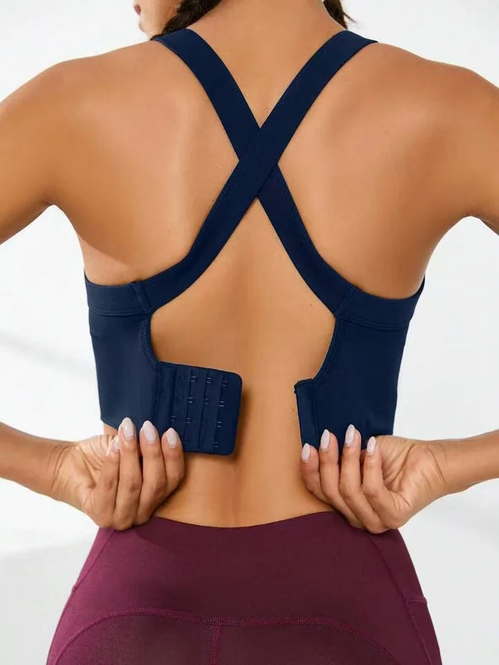 Women Cross Back Adjustable Sports Bra