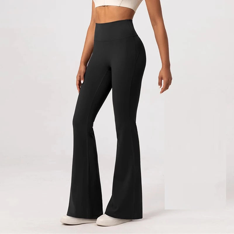 Women High Waist Wide Leg Yoga Pants Slim Fitness Leggings