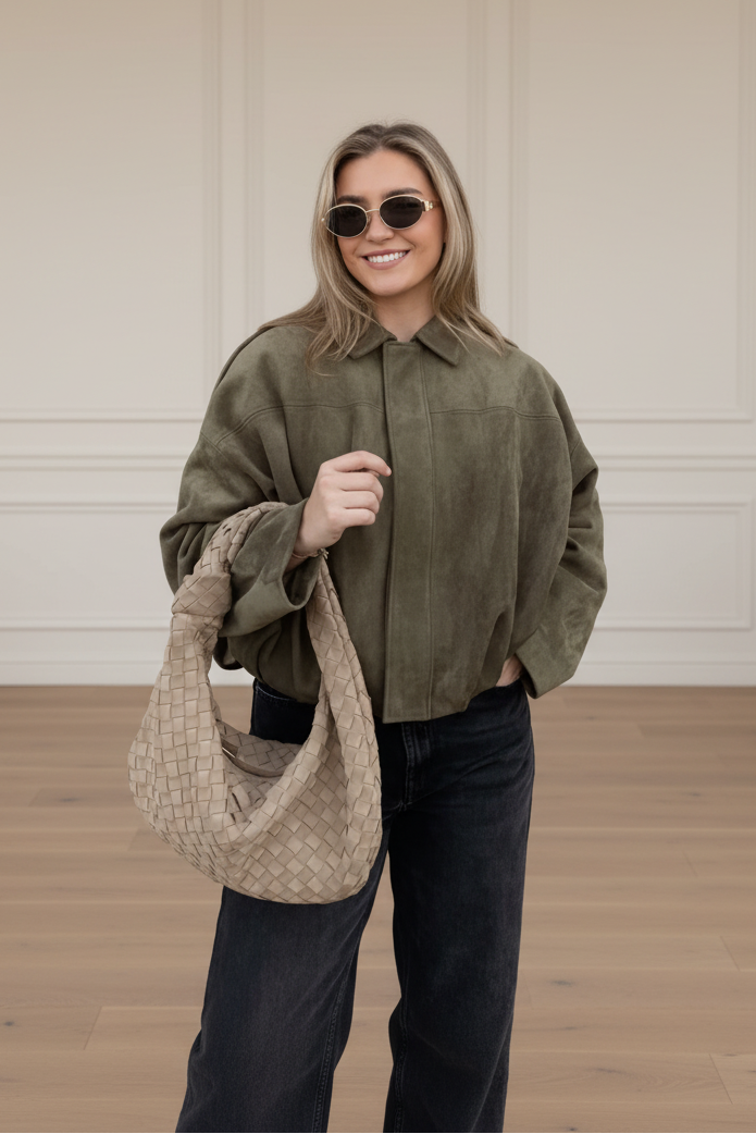 Women Vintage Bomber Jacket Coat