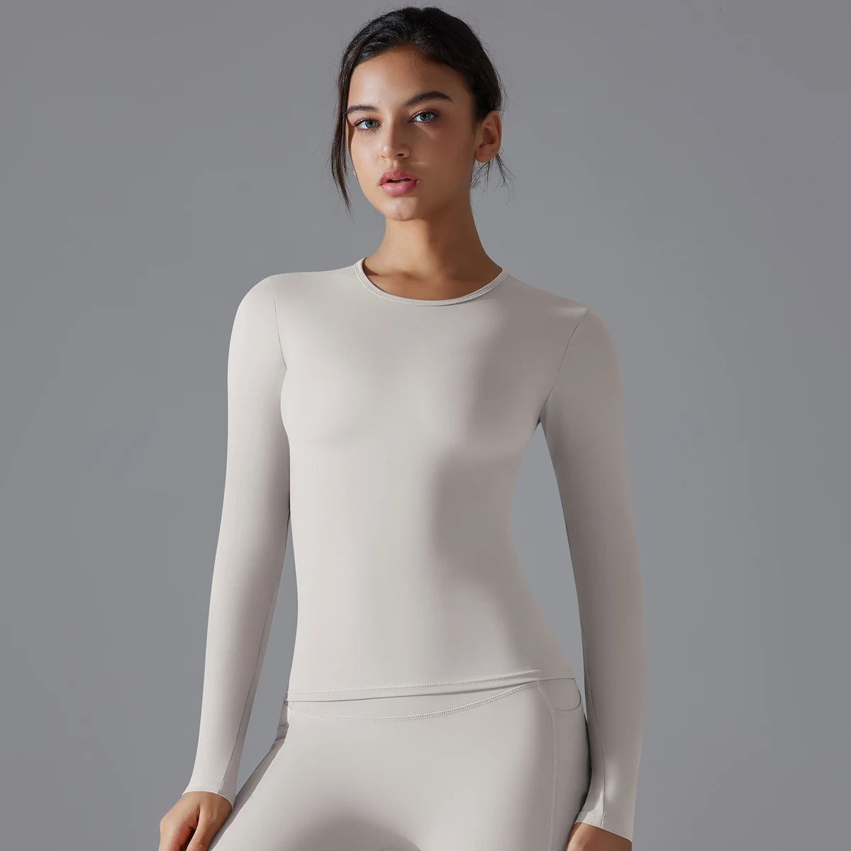Women Long Sleeve Dry Fit Breathable Fitness Top