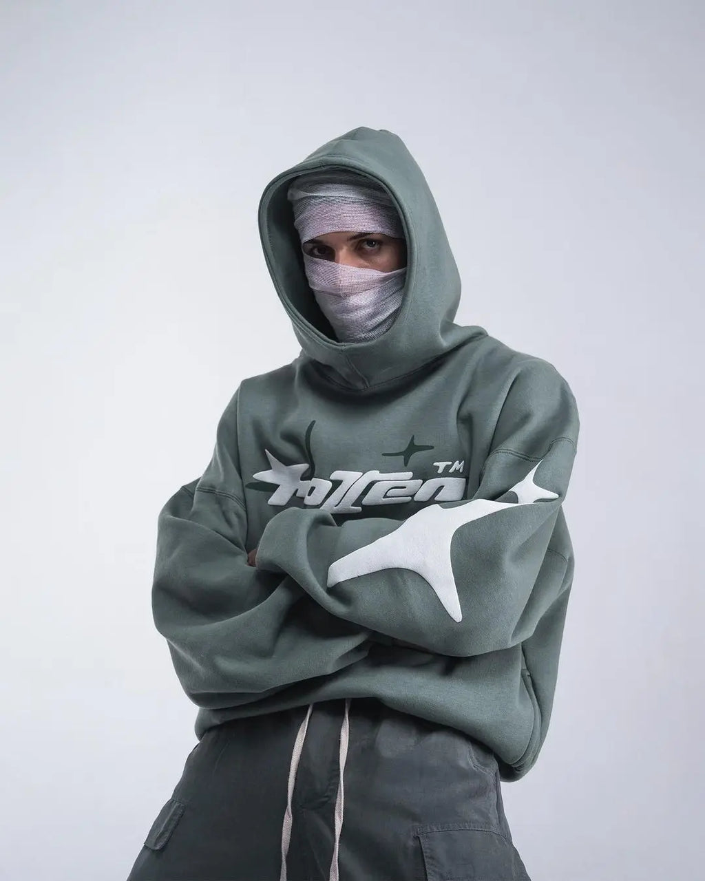 Men Retro Gothic Oversized Hoodie Sweatshirt