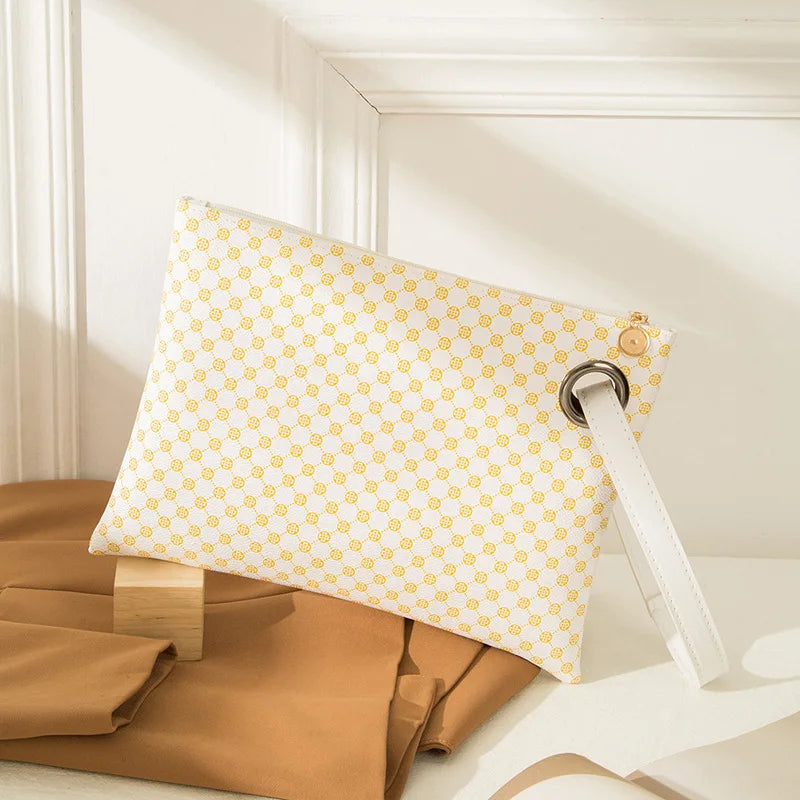 PU Leather Envelope Wristlet Clutch Wallet for Women