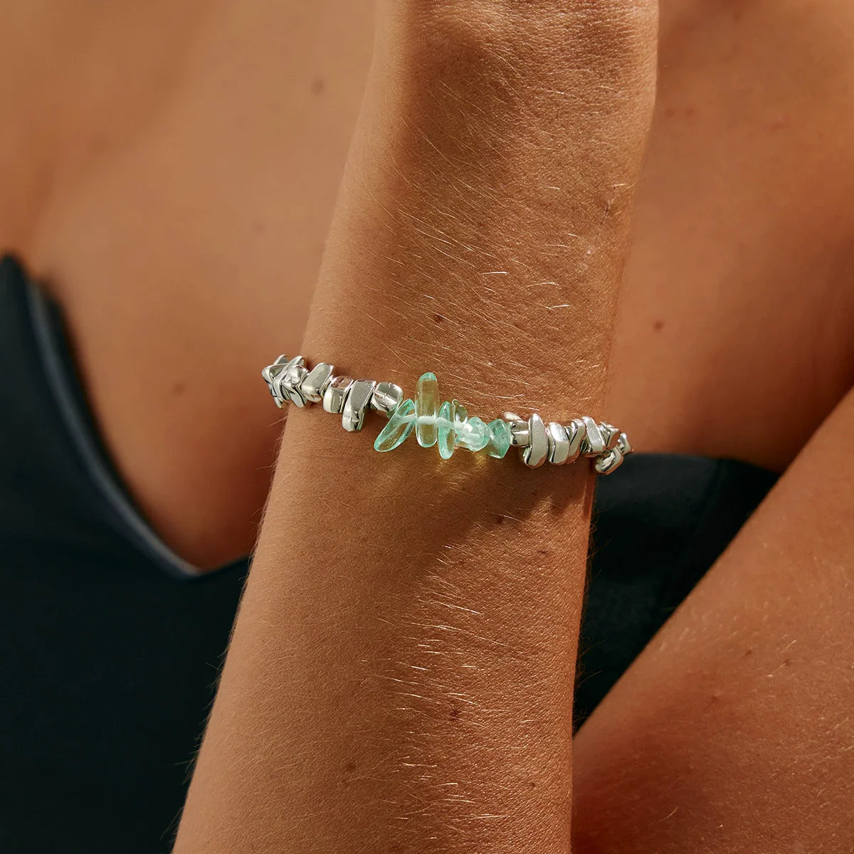 Women Vintage Pearl Bead Chain Bracelet Fashion Jewelry