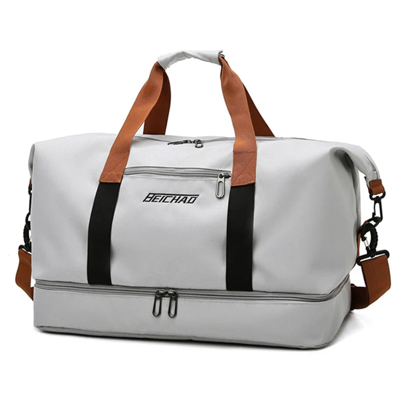 Large Capacity Waterproof Travel Bag with Dry Wet Separation