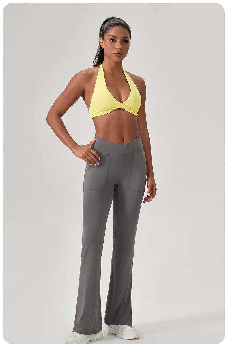 Women Halter Stylish Neck Sports Bra
