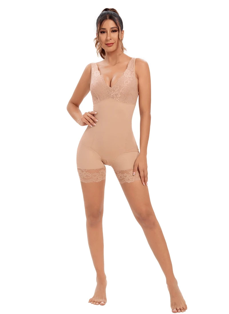 Lace Corset Waist Trainer Shapewear Bodysuit for Women