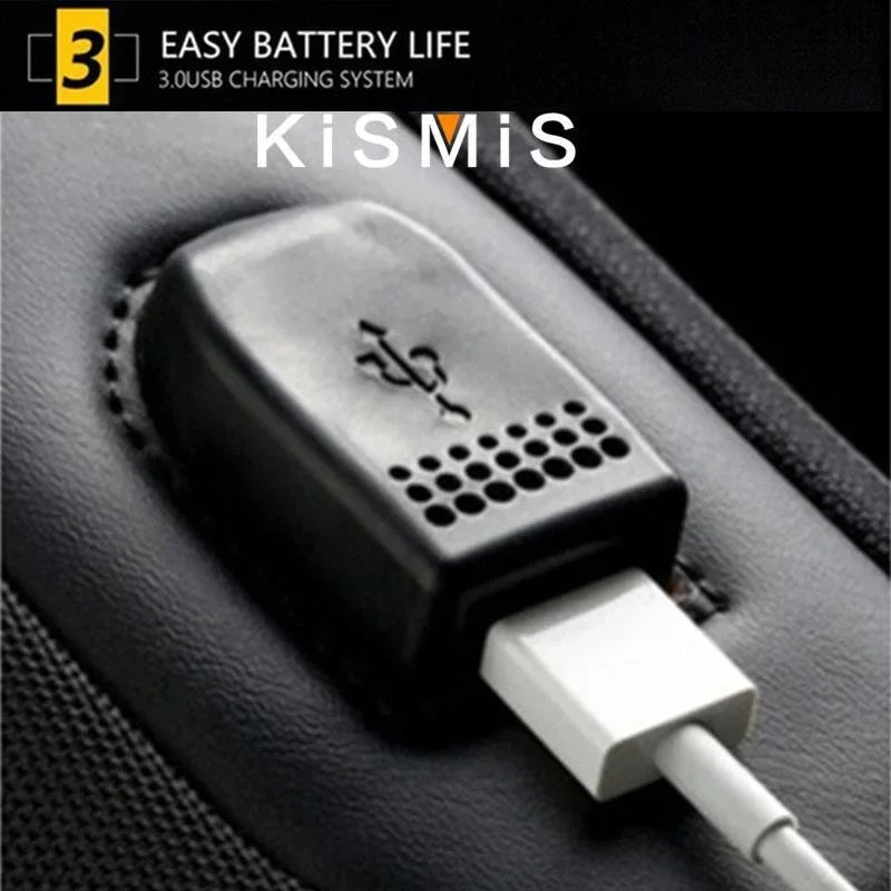 Waterproof Anti Theft USB Charging Crossbody Bag for Men