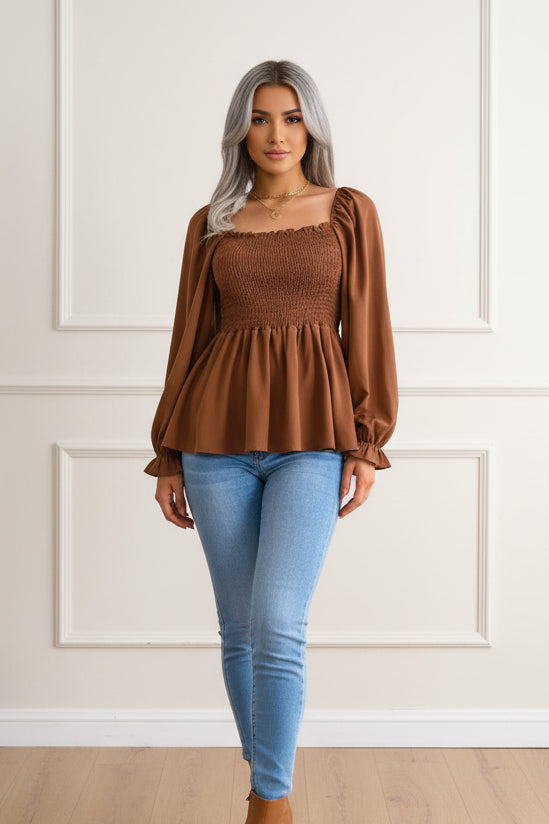 Womens Loose Fit Chiffon Blouse