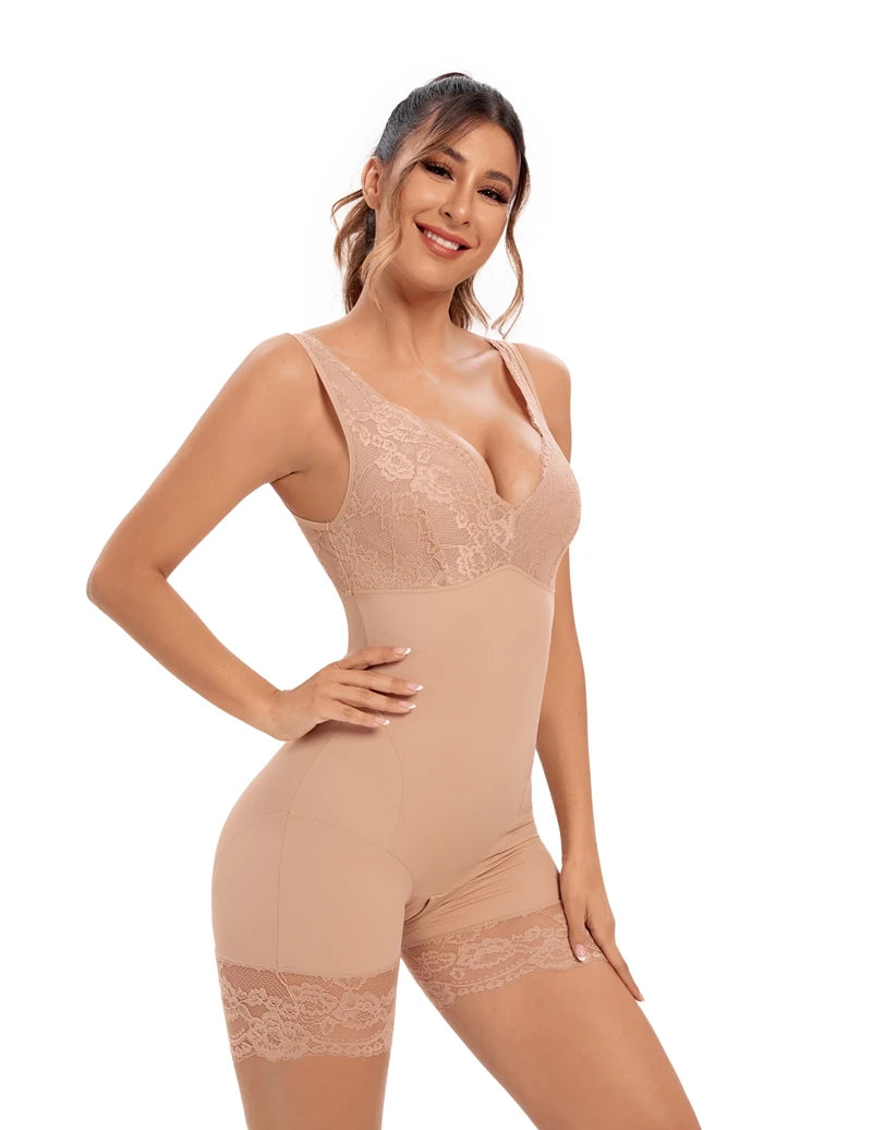 Lace Corset Waist Trainer Shapewear Bodysuit for Women