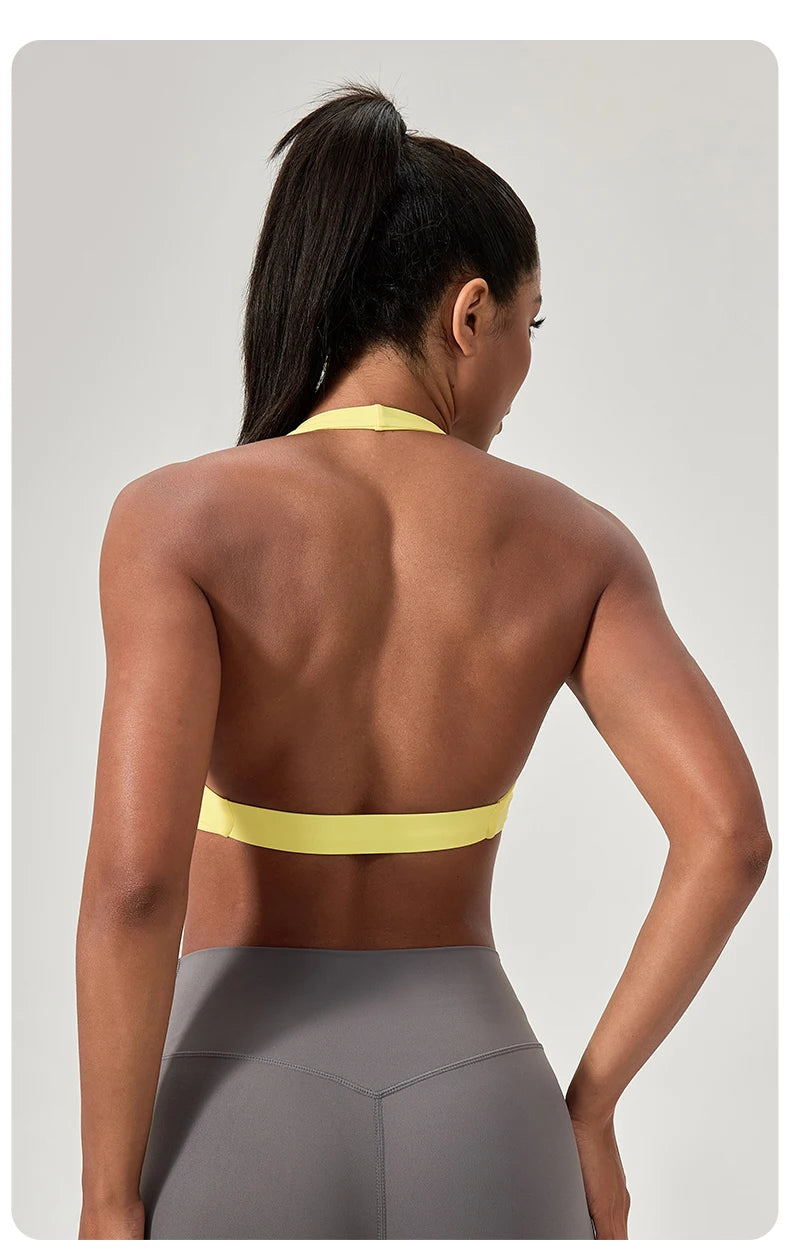 Women Halter Stylish Neck Sports Bra