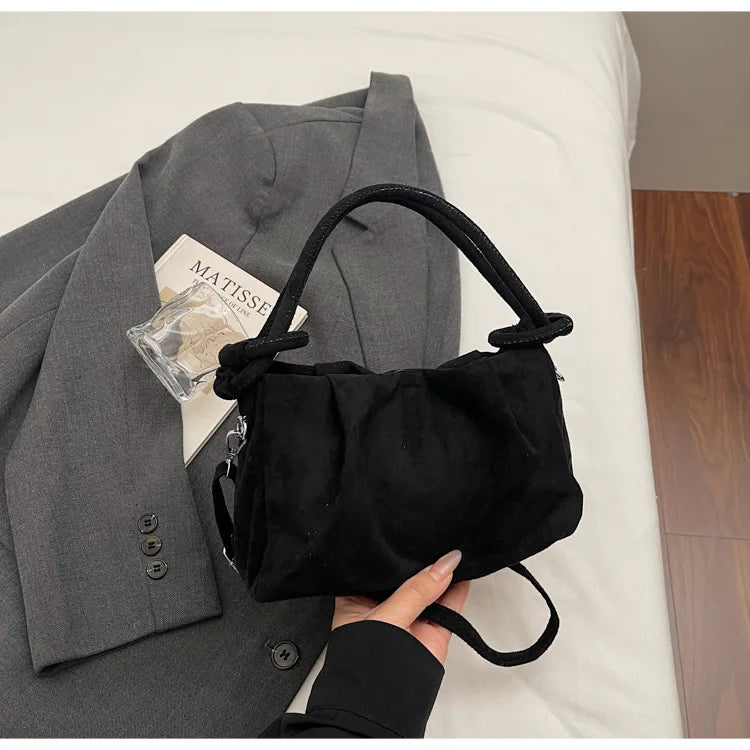 Retro Suede Crossbody Shoulder Bag for Women
