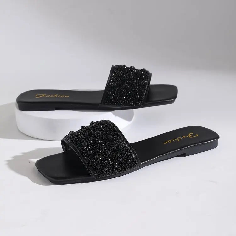 Women Hemp Rope Beach Flat Sandals