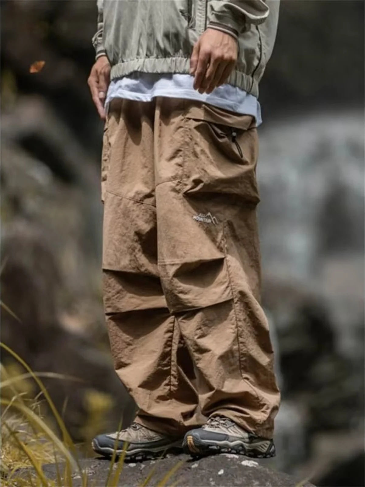Men Waterproof Cargo Pants Casual Trousers