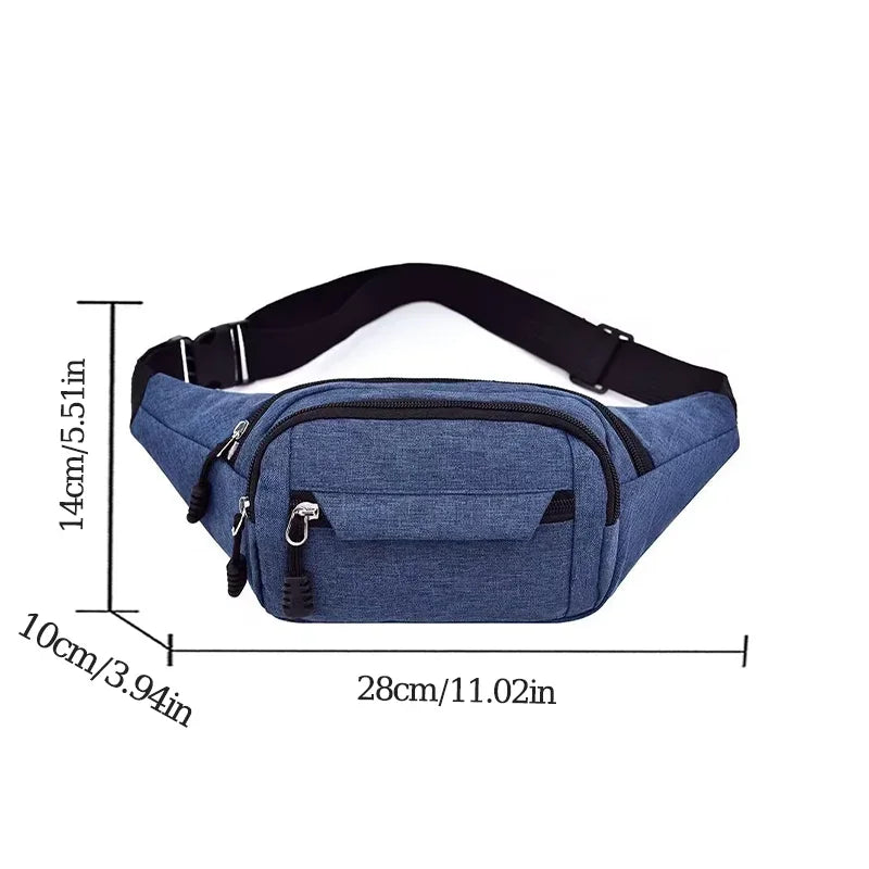 Large Capacity Wear Resistant Waist Bag for Men