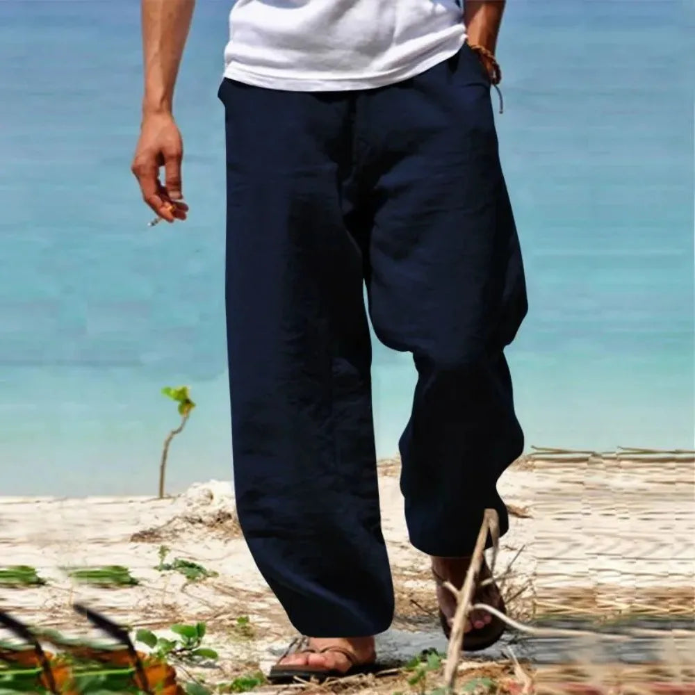 Men Breathable Loose Fit Beach Pants